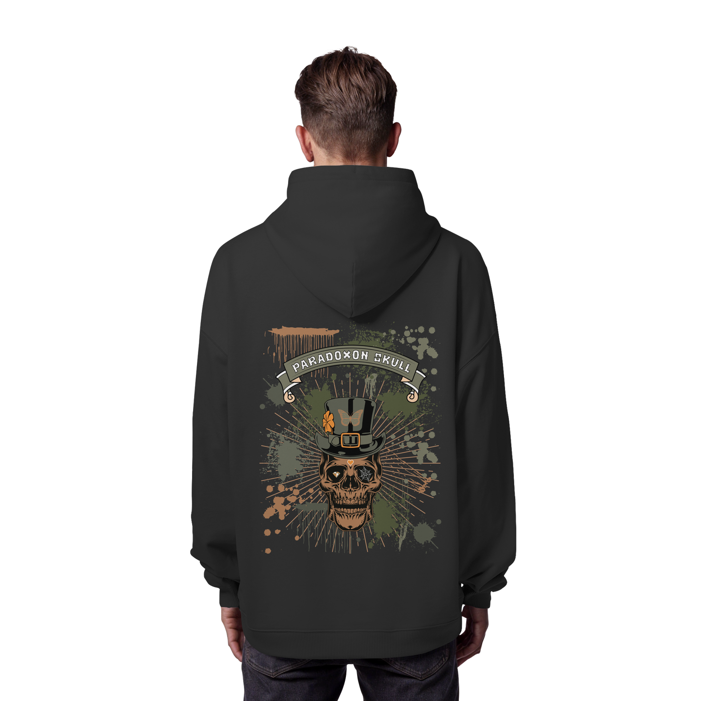 Green Paradoxon Skull - Organic Oversize Hoodie