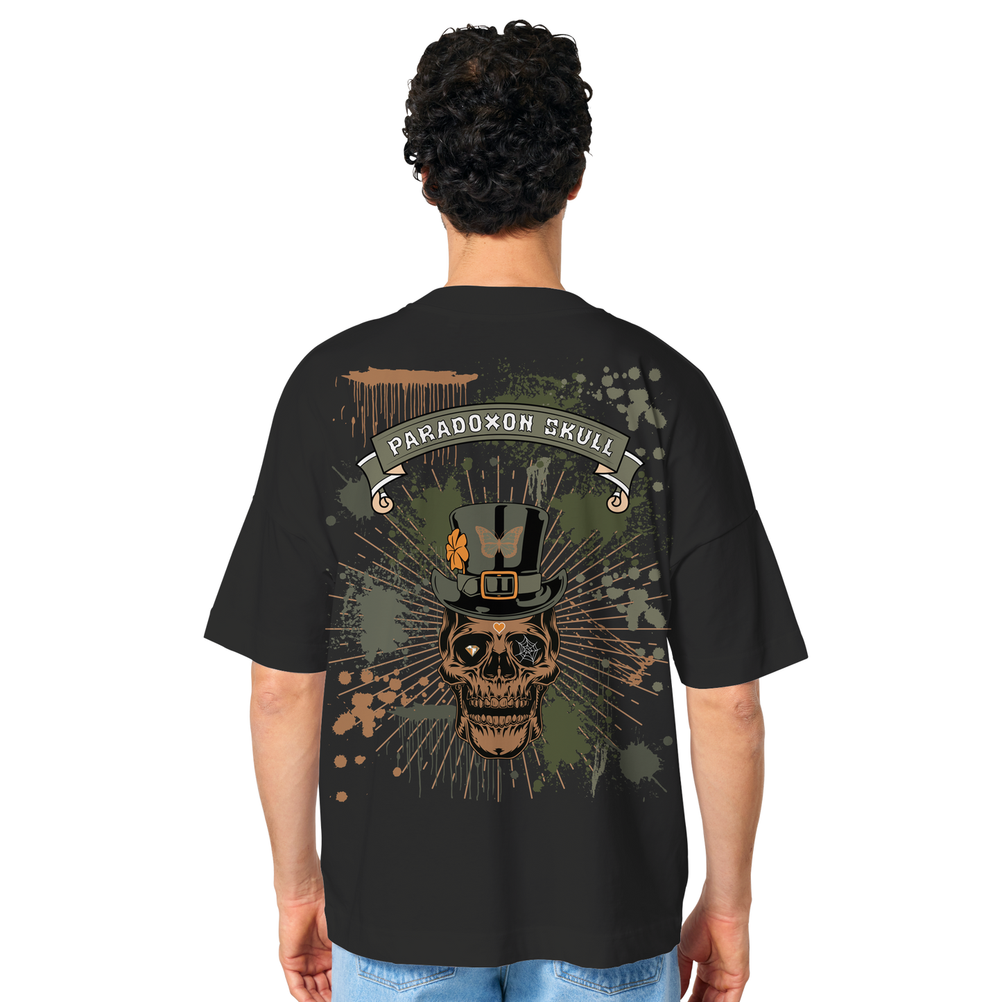 Green Paradoxon Skull - Organic Oversize Shirt