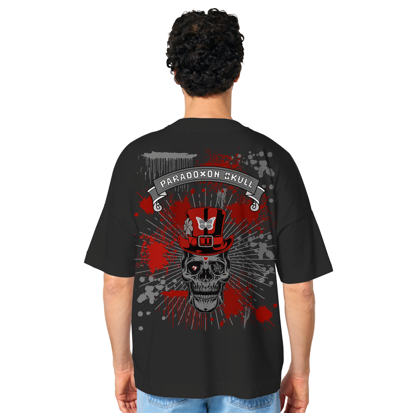 Red Paradoxon Skull - Organic Oversize Shirt