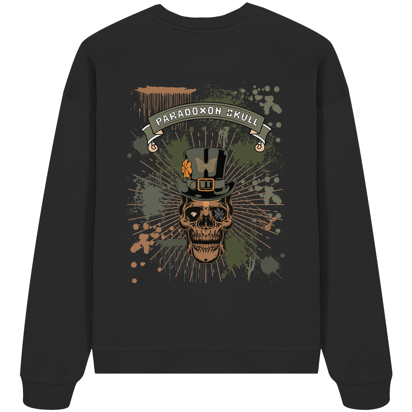 Green Paradoxon Skull - Organic Oversize Sweatshirt