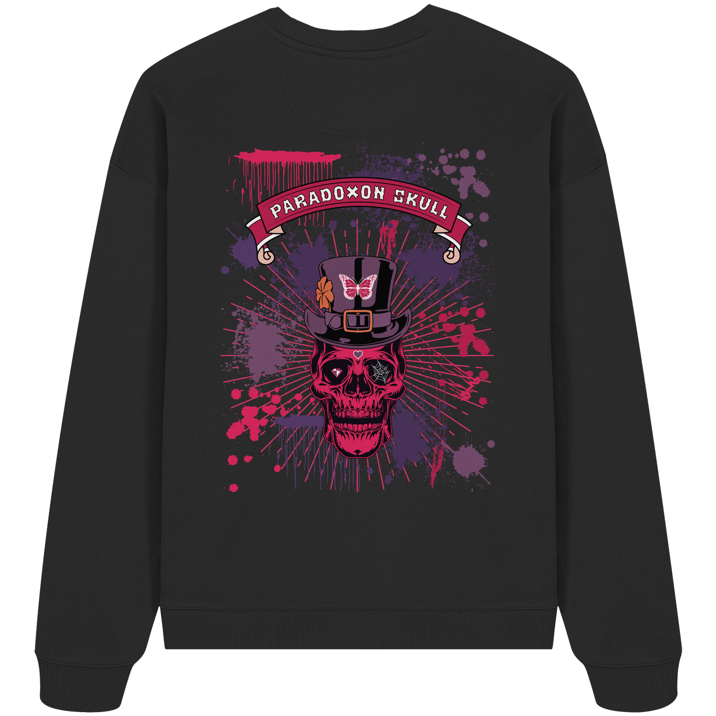 Violett Paradoxon Skull - Organic Oversize Sweatshirt