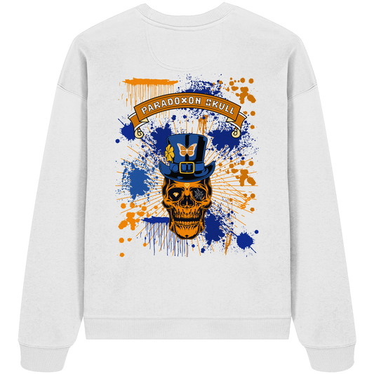 Orange Paradoxon Skull - Organic Oversize Sweatshirt