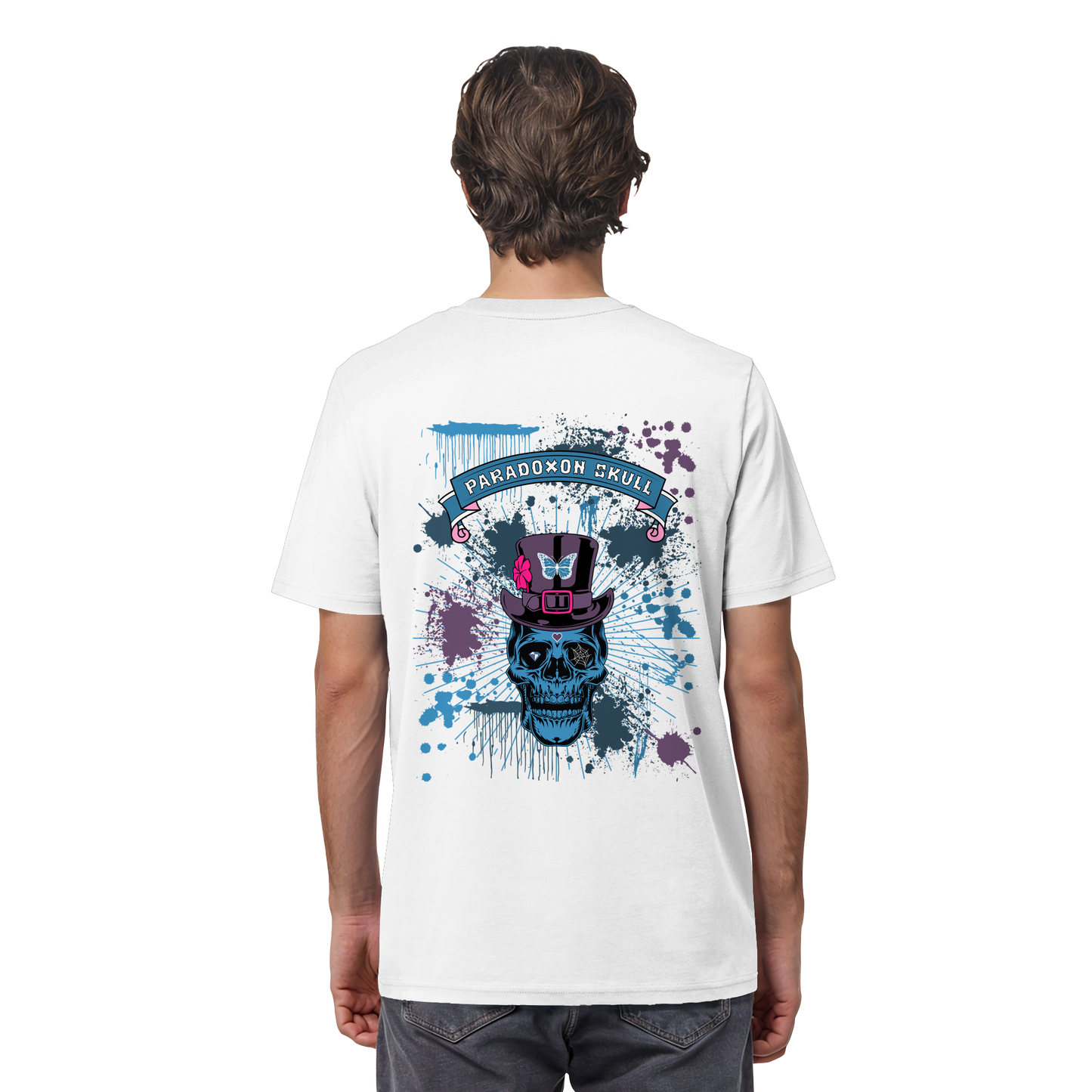 Blue Paradoxon Skull - Organic Shirt