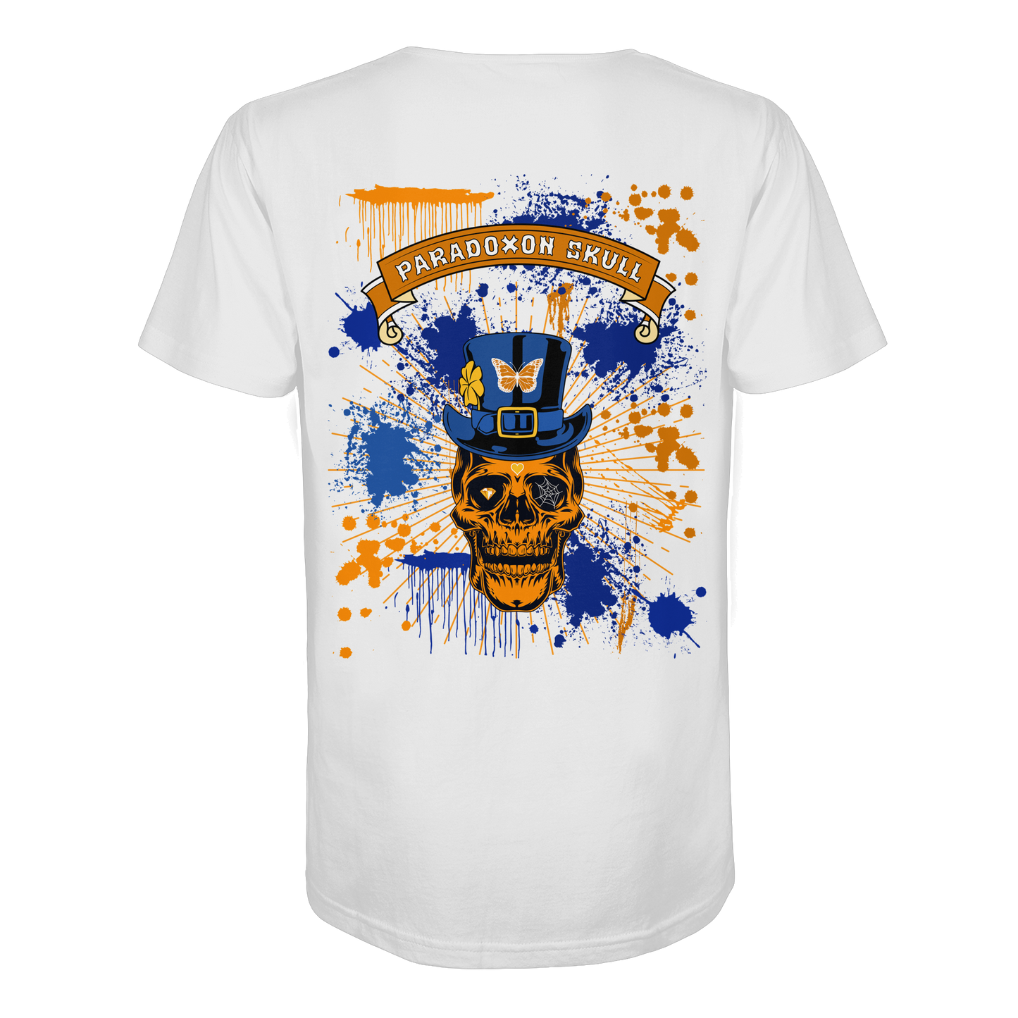 Orange Paradoxon Skull - Organic Shirt