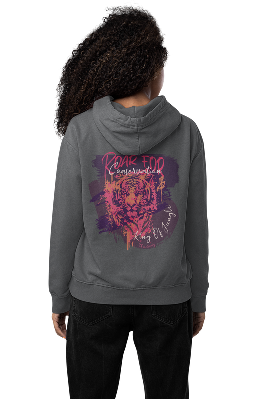 King Of Jungle Lilac / Damen Boxcut Hoodie