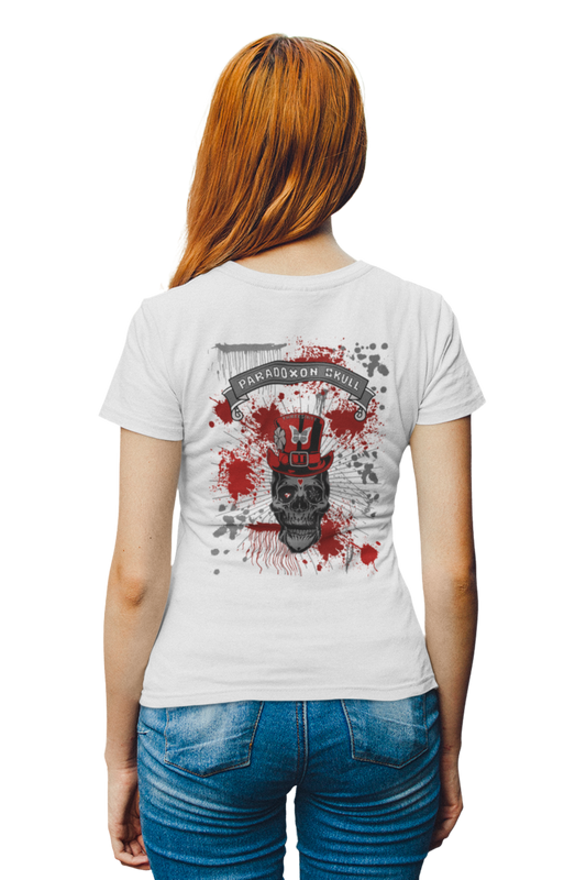 Red Paradoxon Skull / Fitted Ladies Shirt