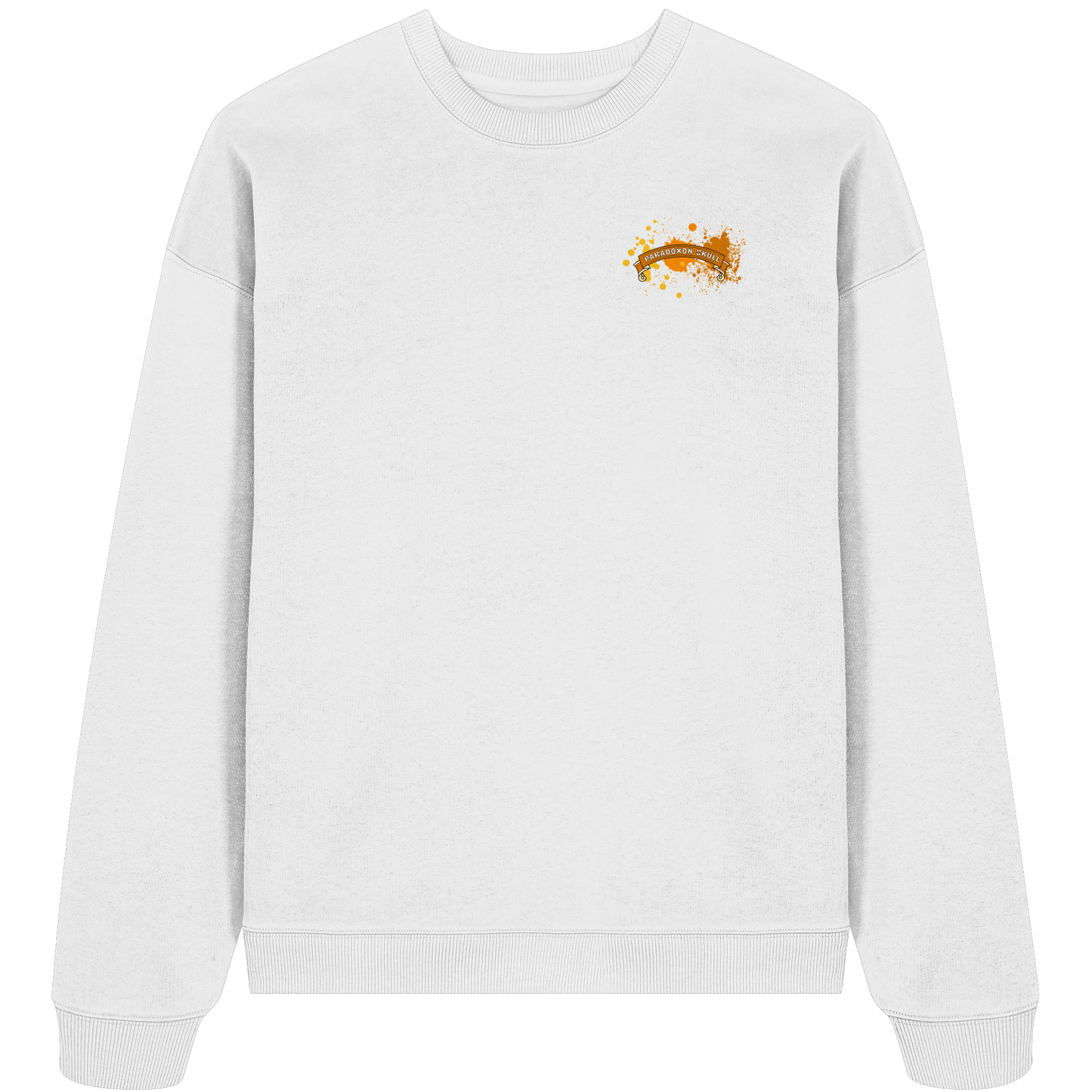 Orange Paradox Skull / Oversize Sweatshirt