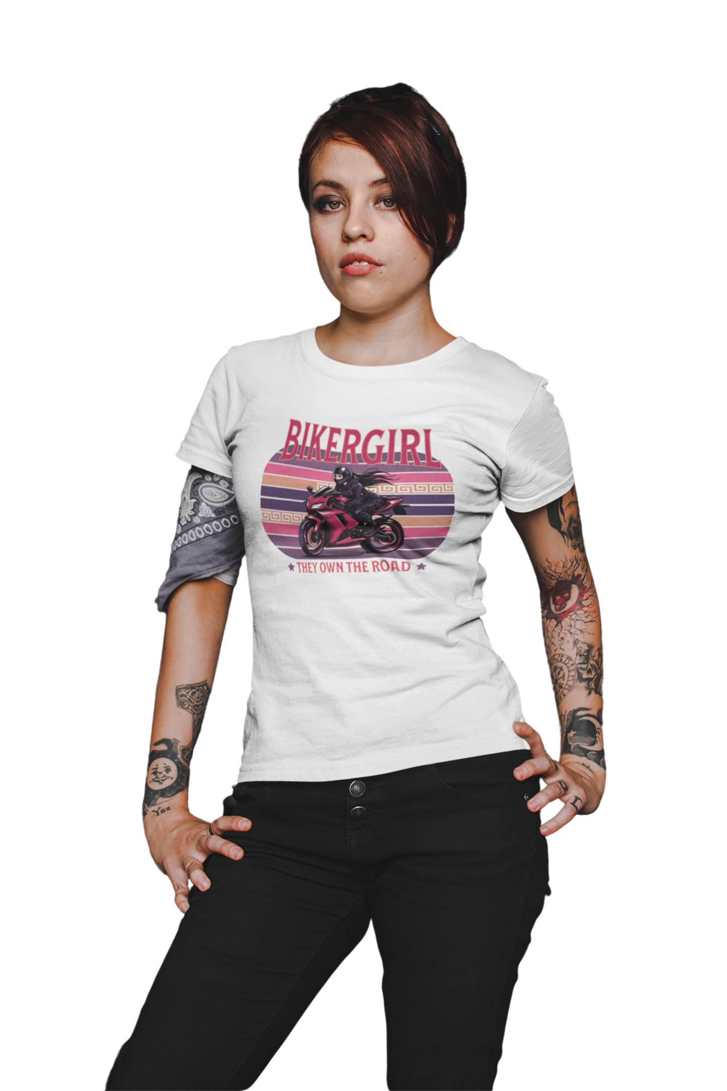 Bikergirl / Fitted Ladies Shirt