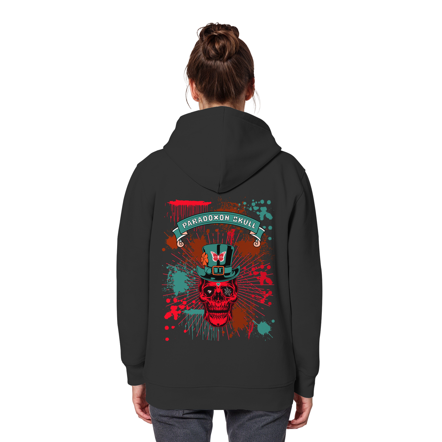 Turquoise Paradox Skull / Basic Hoodie