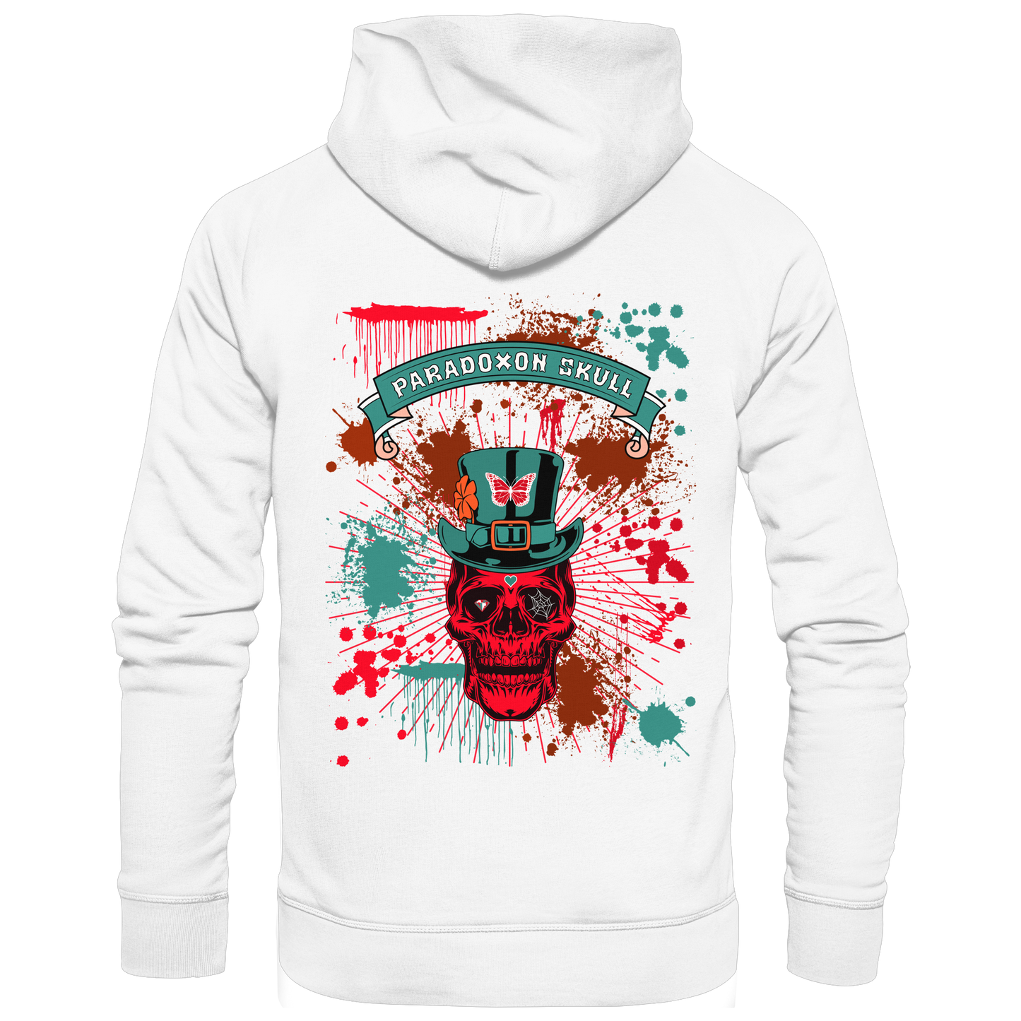 Turquoise Paradox Skull / Basic Hoodie