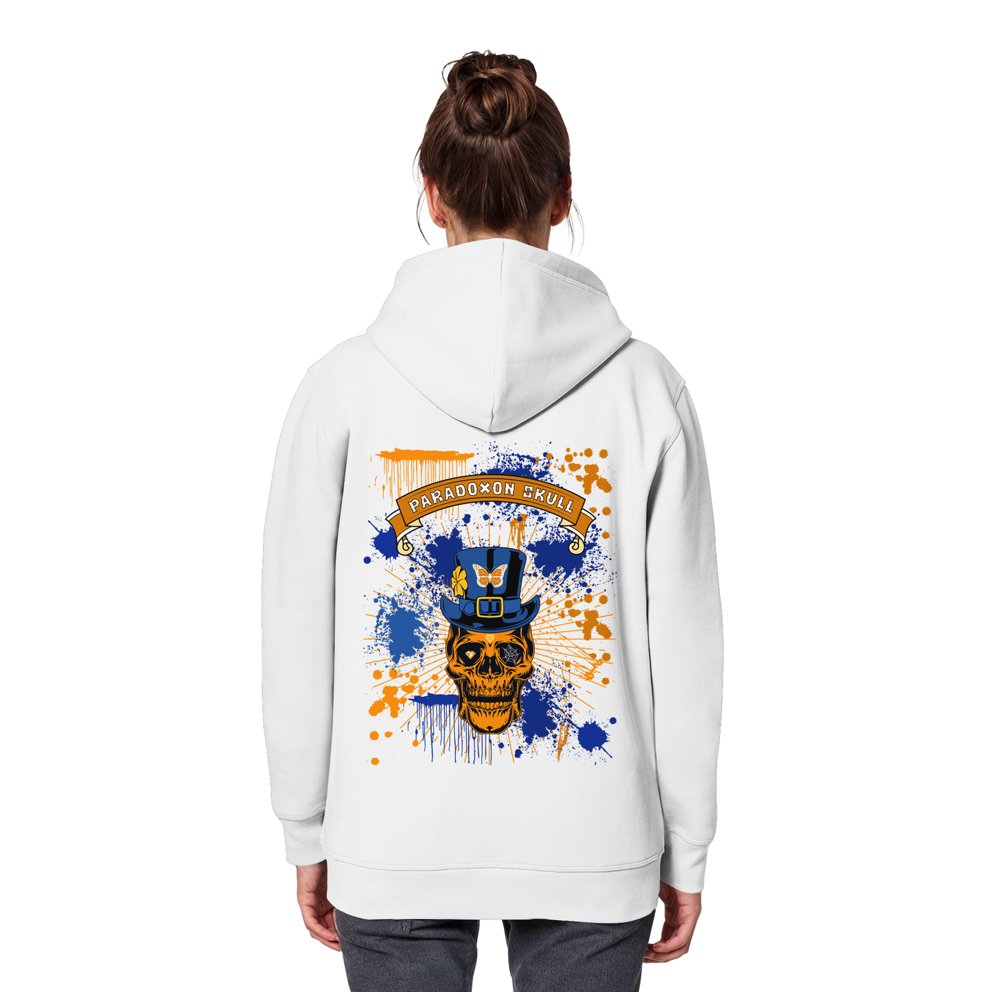 Orange Paradox Skull / Basic Hoodie