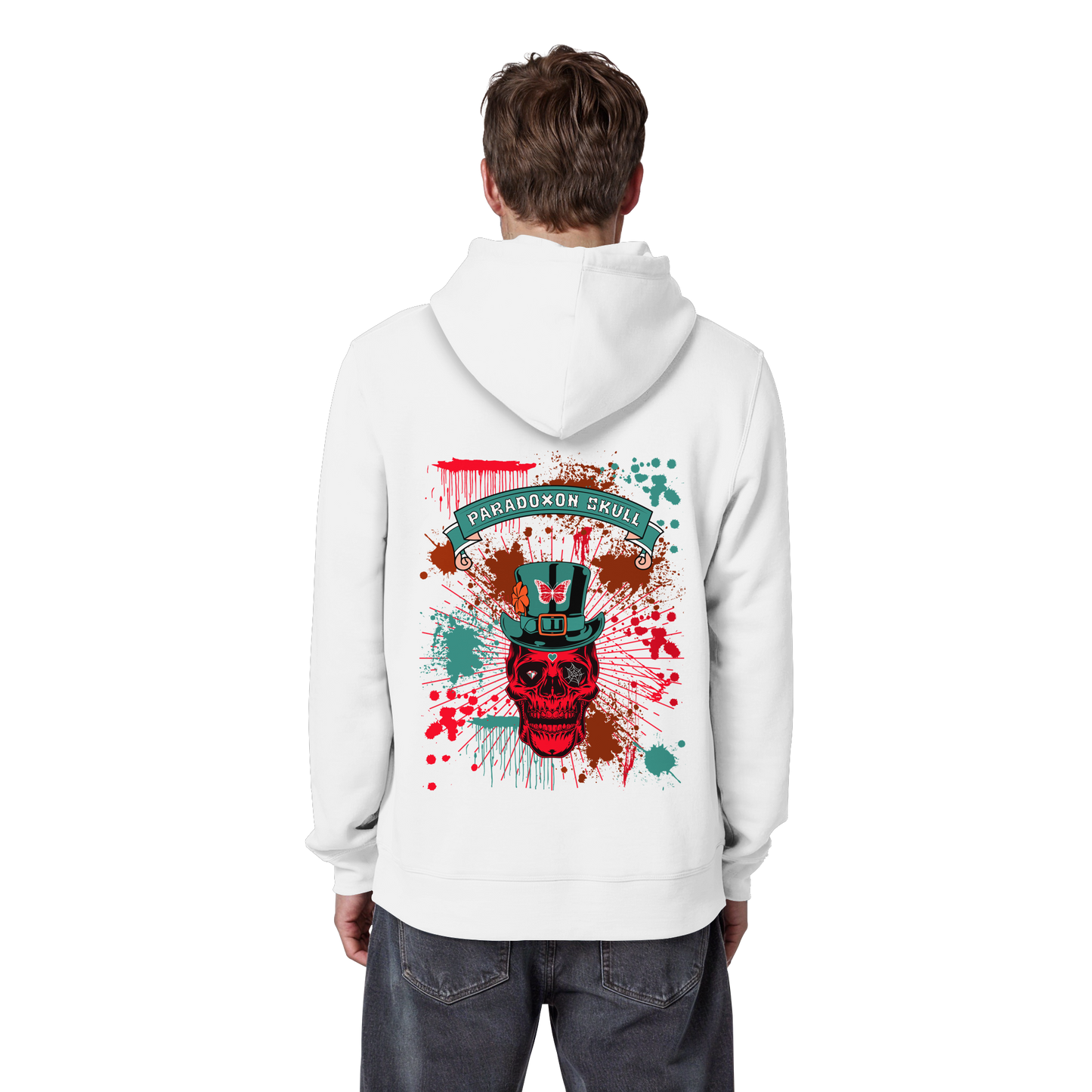 Turquoise Paradox Skull / Basic Hoodie