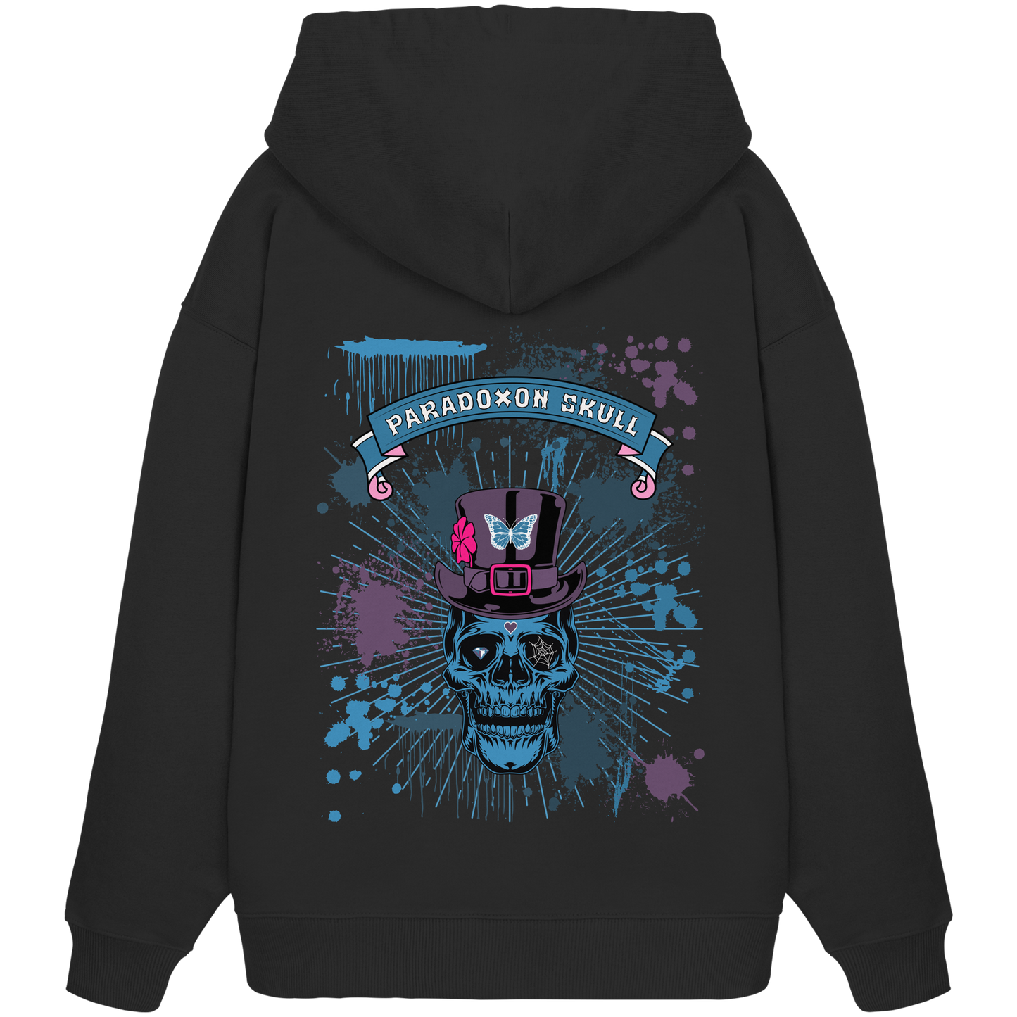 Blue Paradoxon Skull  - Organic Oversize Hoodie