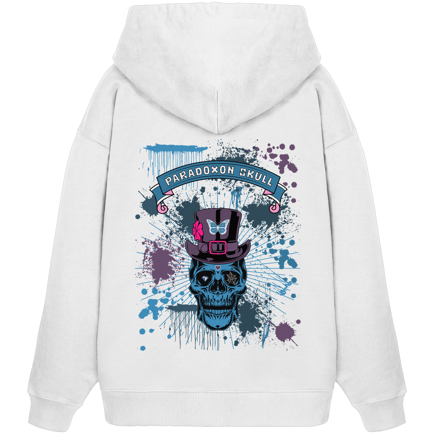 Blue Paradoxon Skull  - Organic Oversize Hoodie