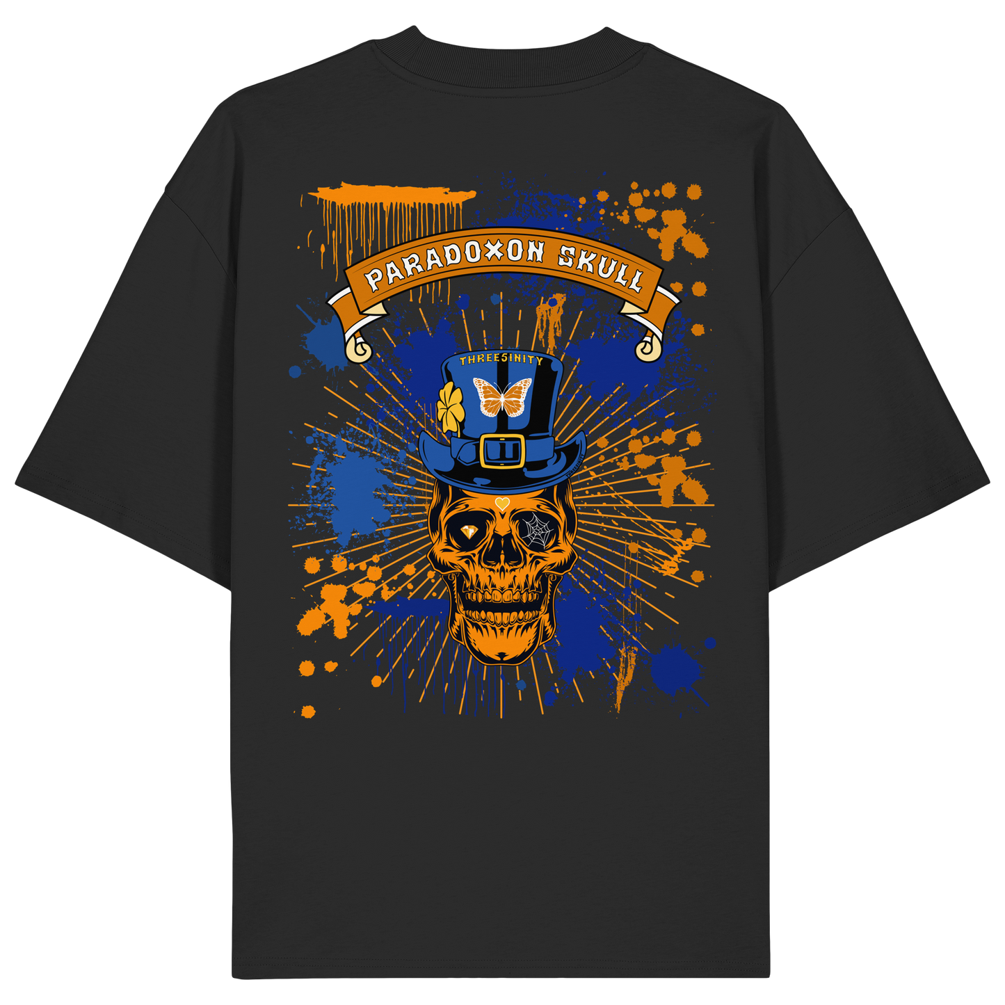 Orange Paradoxon Skull / Oversize Shirt