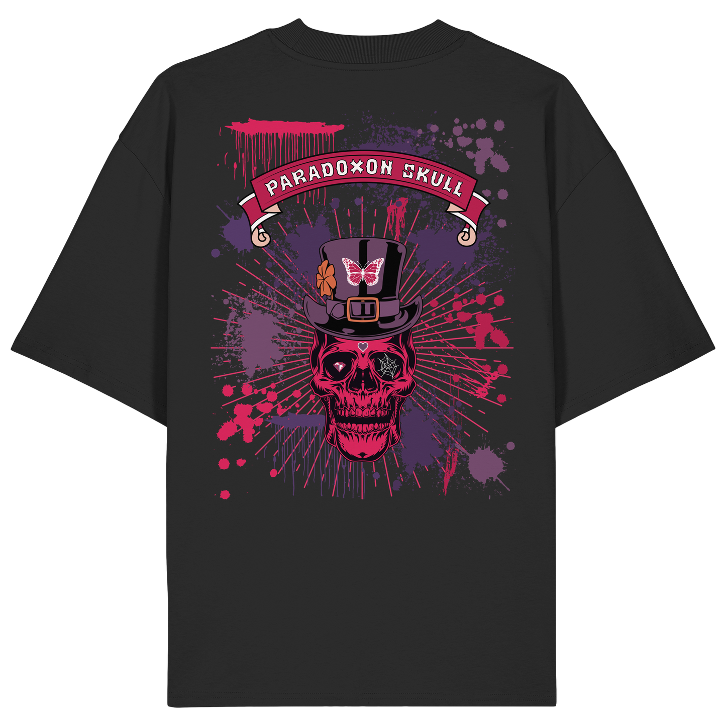 Violett Paradoxon Skull  - Organic Oversize Shirt