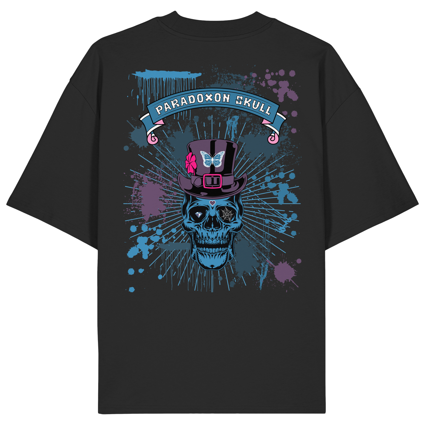 Blue Paradoxon Skull  - Organic Oversize Shirt