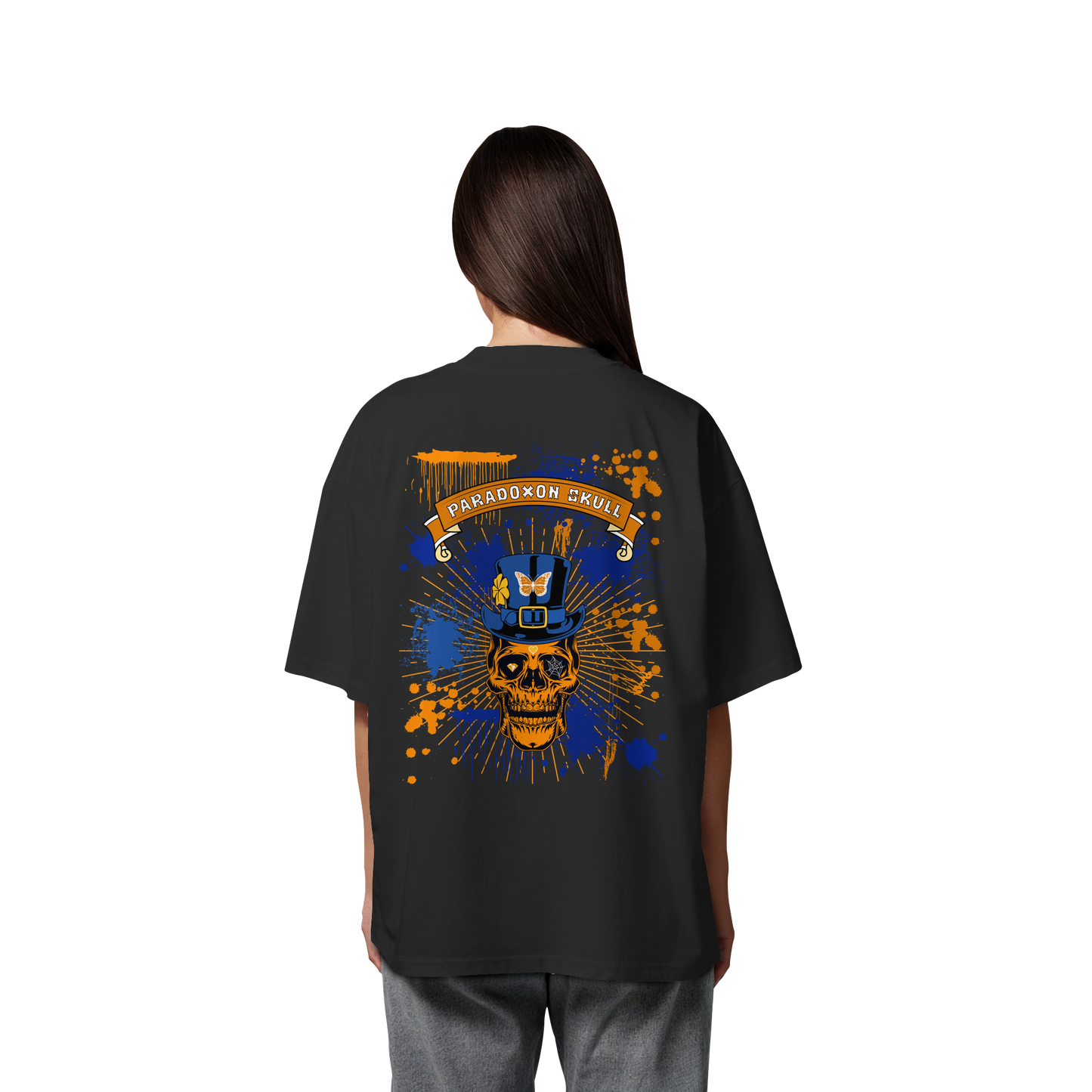 Orange Paradox Skull / Oversize Shirt