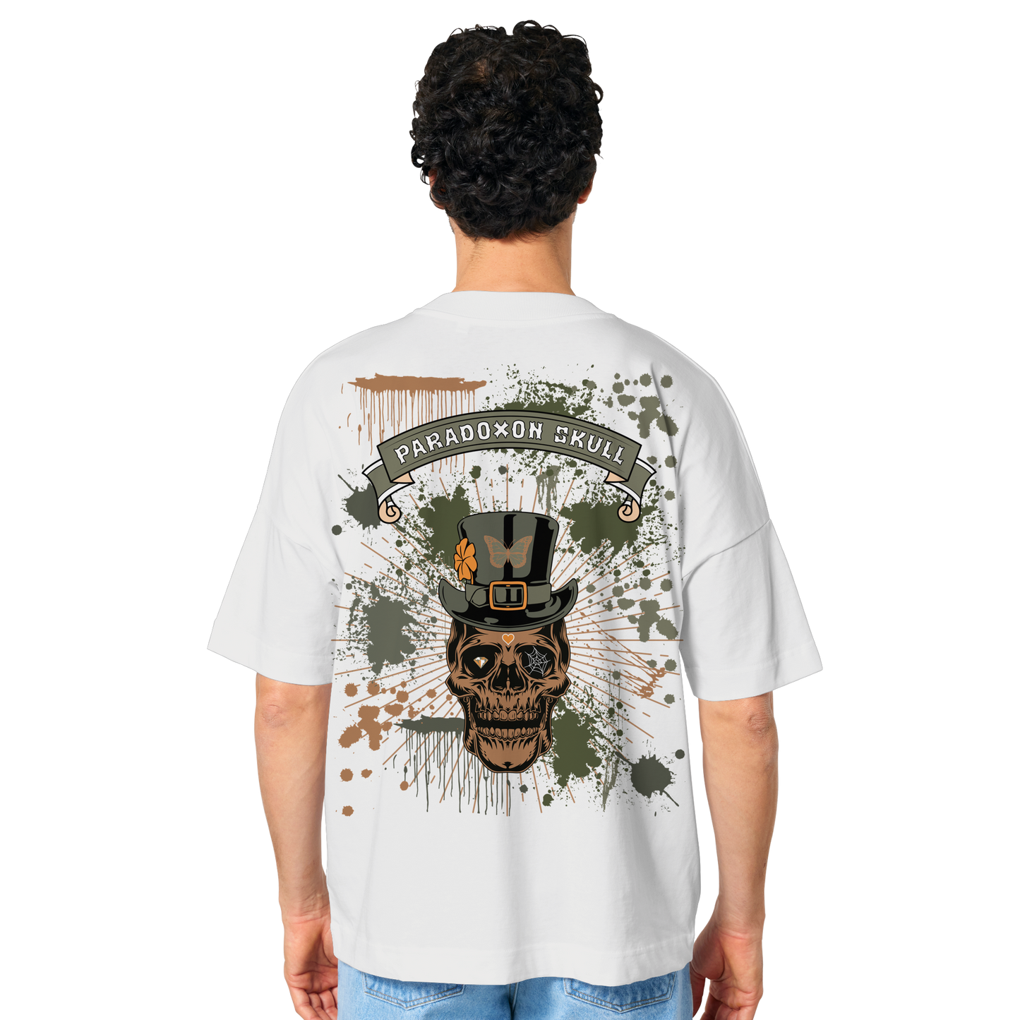 Green Paradoxon Skull  - Organic Oversize Shirt