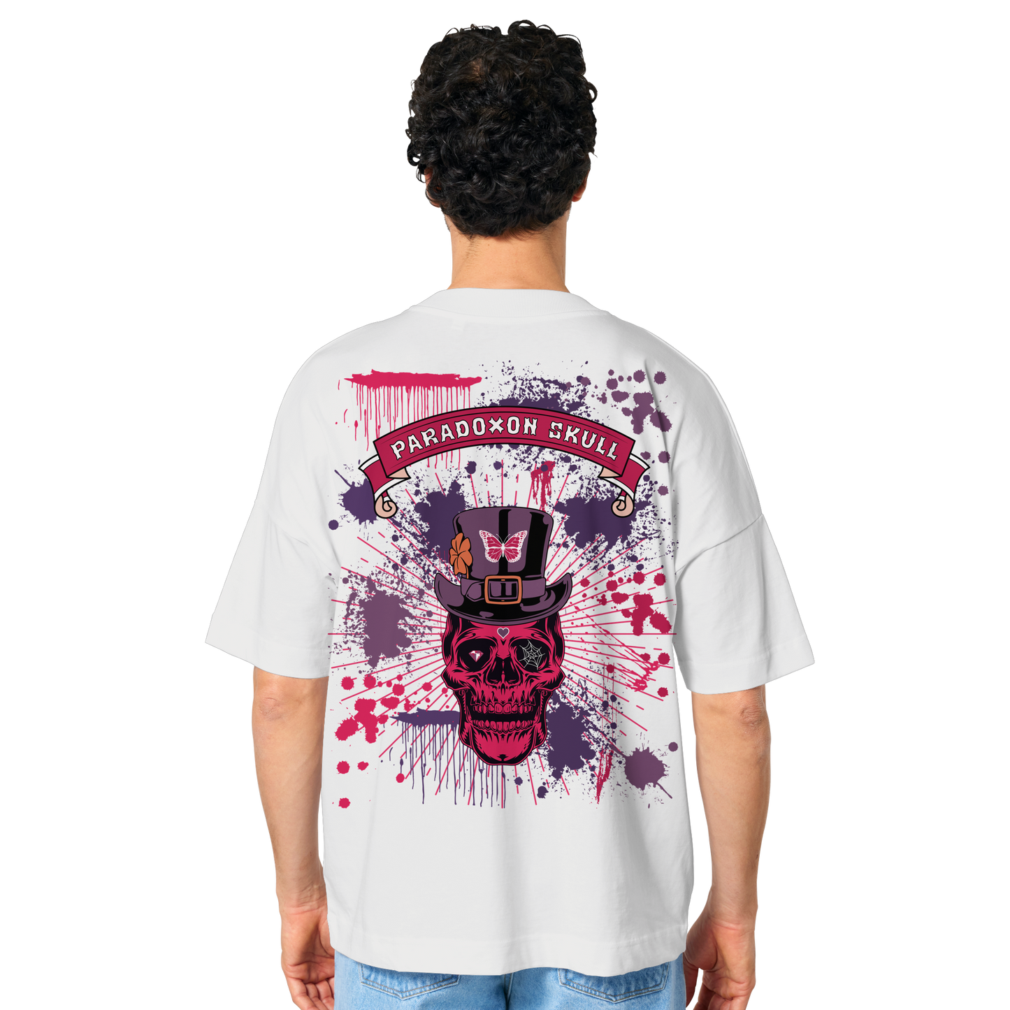 Violett Paradoxon Skull  - Organic Oversize Shirt