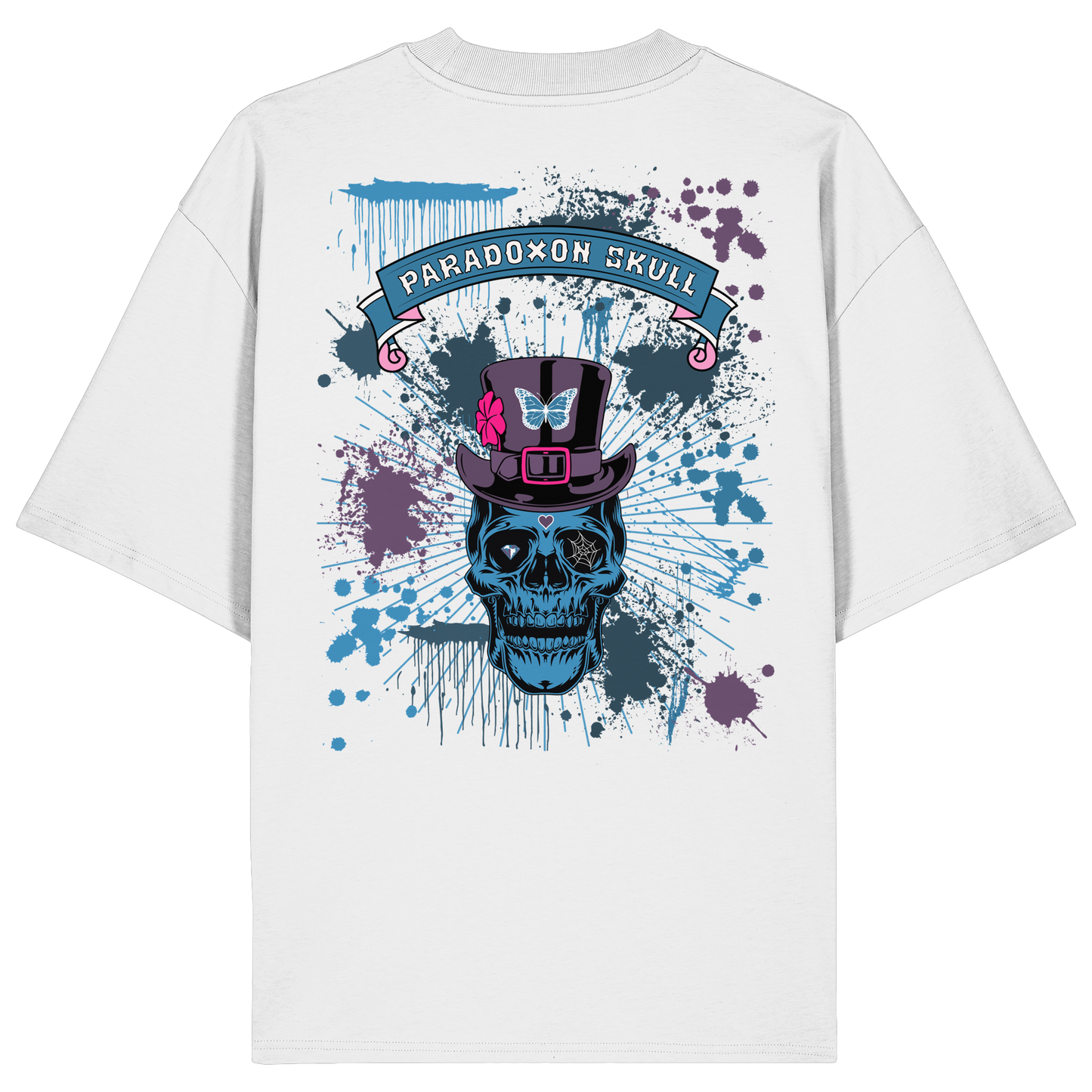 Blue Paradoxon Skull  - Organic Oversize Shirt
