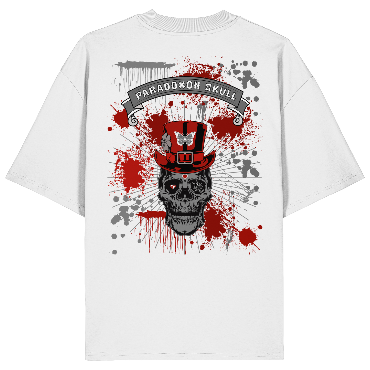 Red Paradoxon Skull  - Organic Oversize Shirt