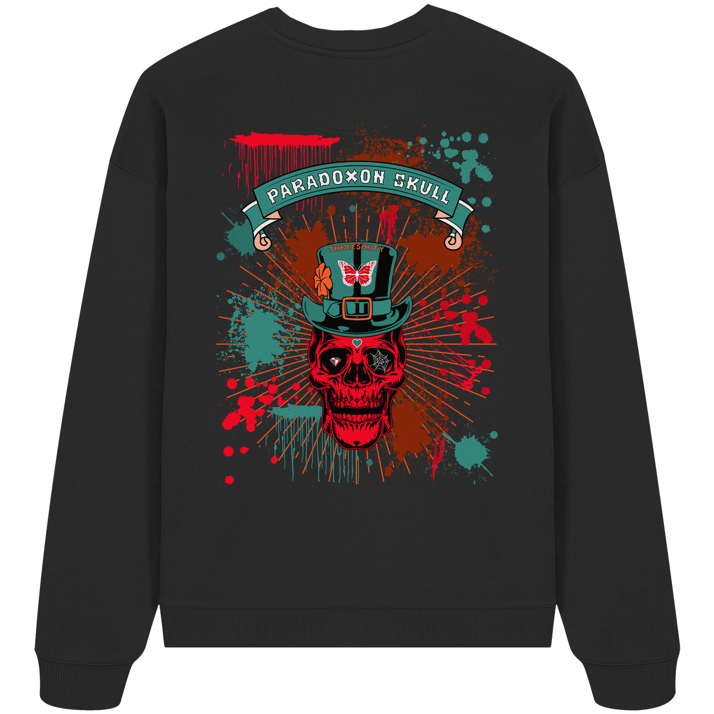 Turquoise Paradoxon Skull / Oversize Sweatshirt