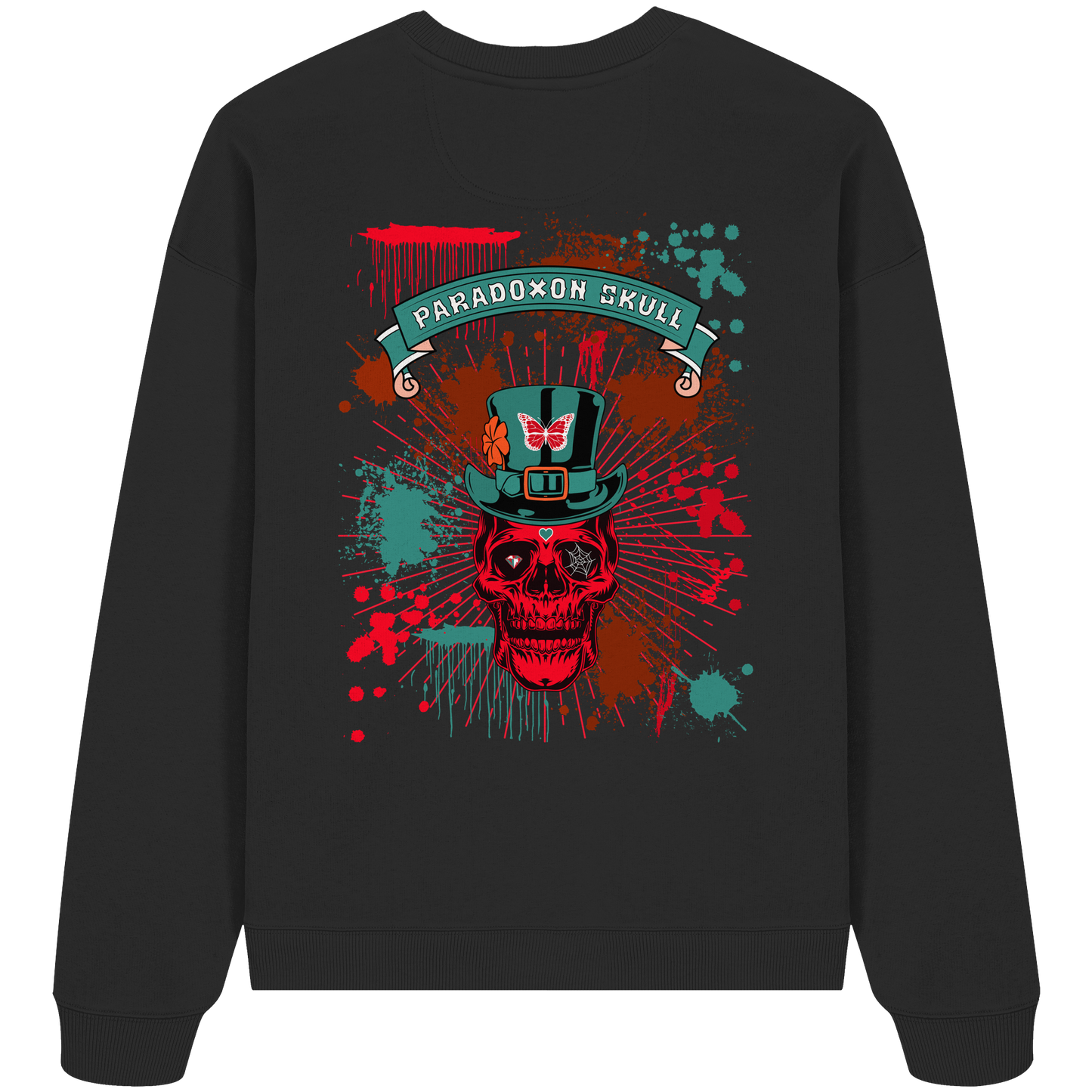 Turquoise Paradox Skull / Oversize Sweatshirt