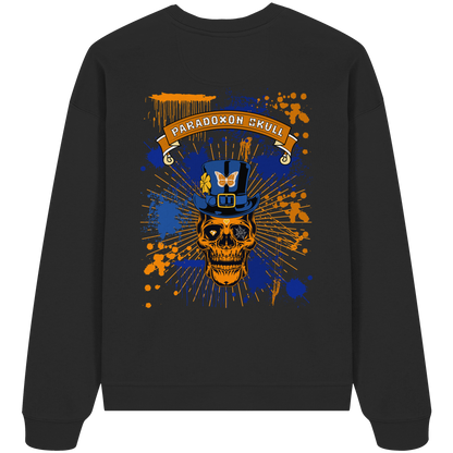 Orange Paradox Skull / Oversize Sweatshirt