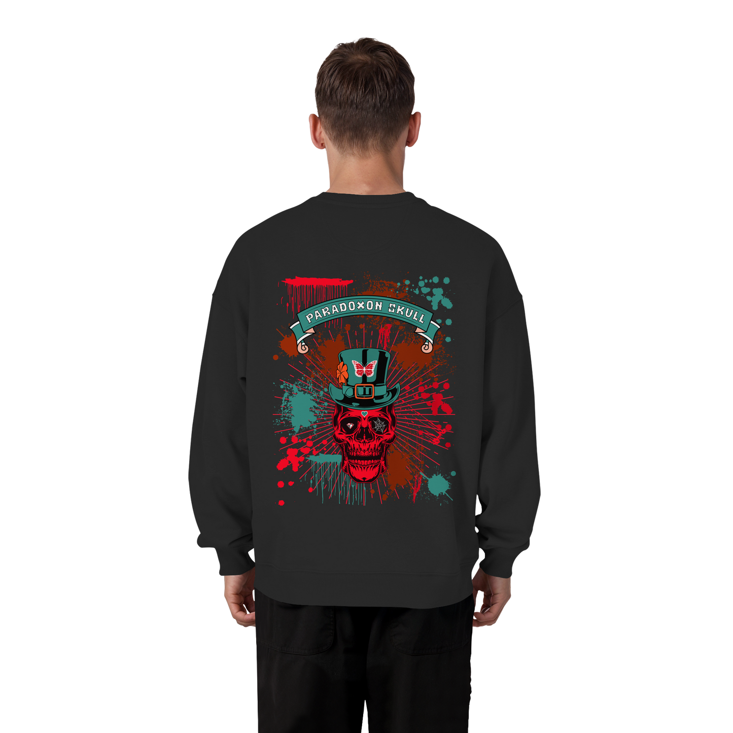 Turquoise Paradox Skull / Oversize Sweatshirt