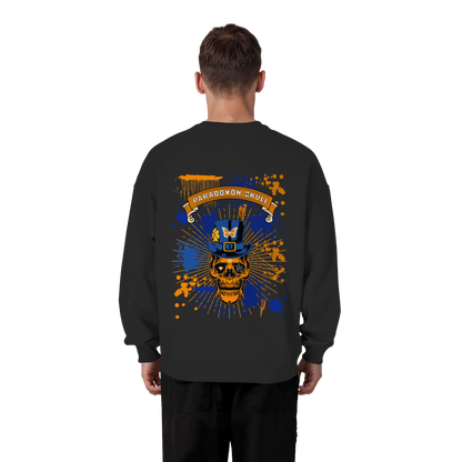 Orange Paradox Skull / Oversize Sweatshirt