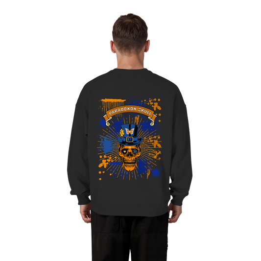 Orange Paradox Skull / Oversize Sweatshirt