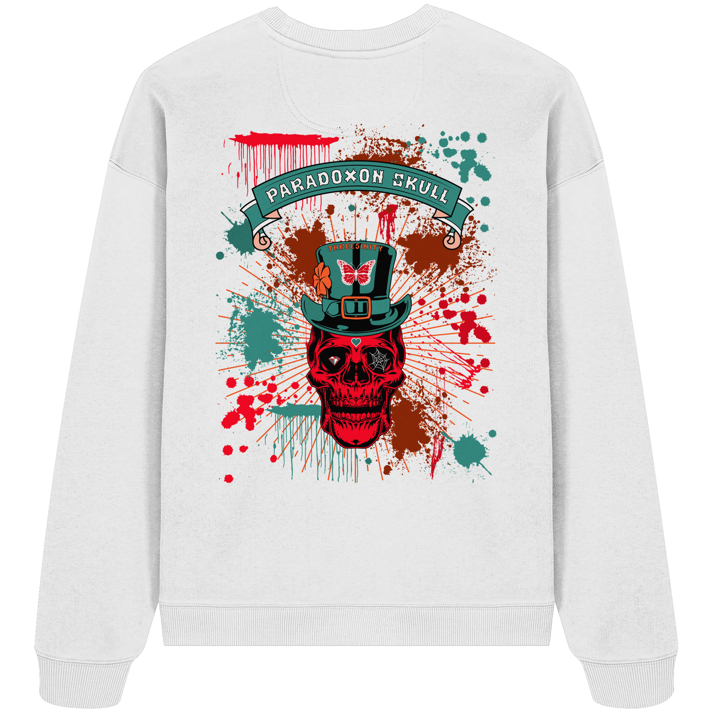 Turquoise Paradoxon Skull / Oversize Sweatshirt