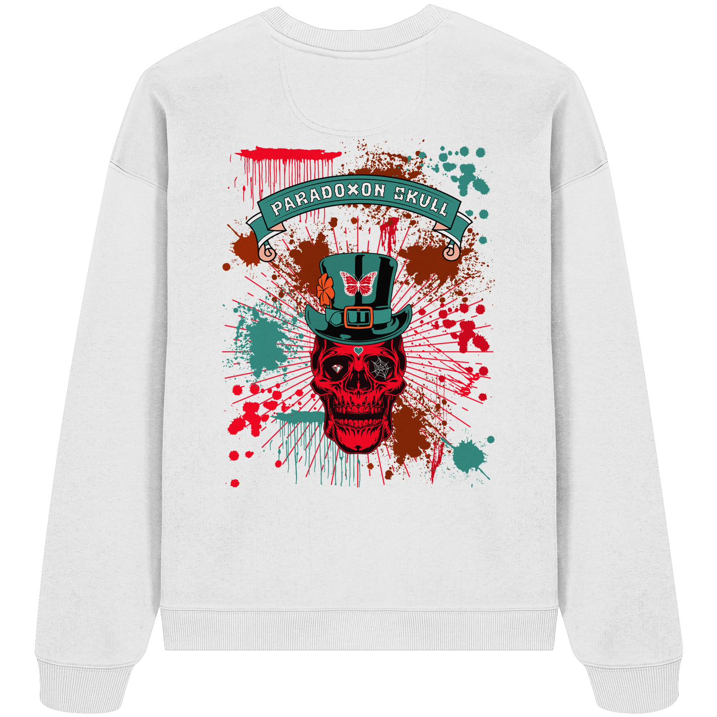 Turquoise Paradox Skull / Oversize Sweatshirt