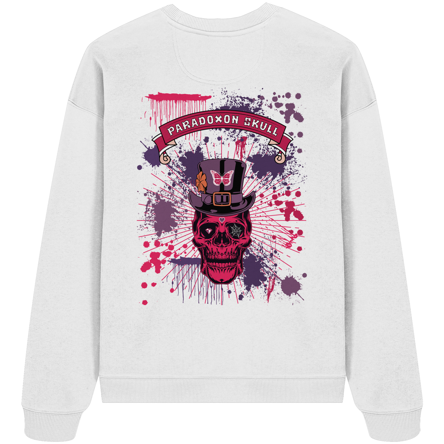 Violett Paradoxon Skull  - Organic Oversize Sweatshirt