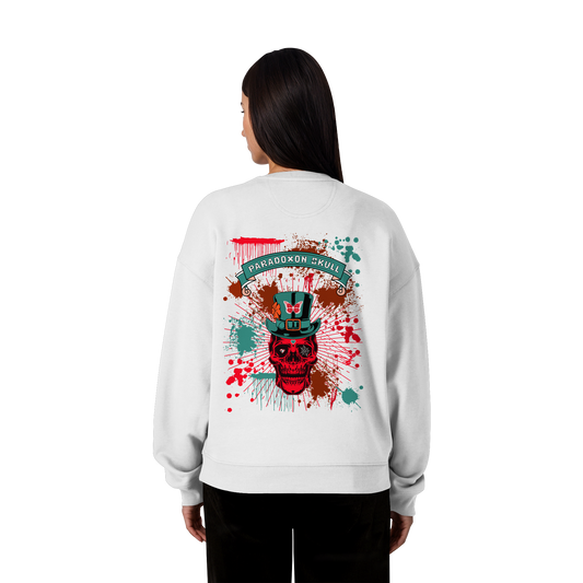 Turquoise Paradox Skull / Oversize Sweatshirt