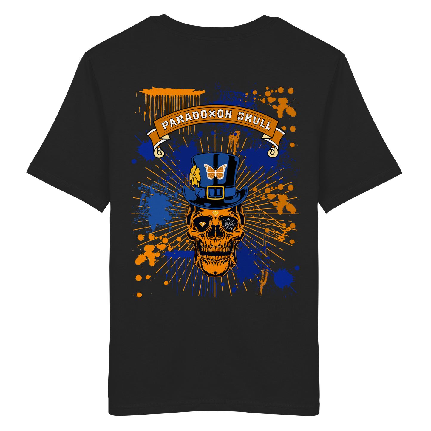 Orange Paradoxon Skull  - Organic Shirt