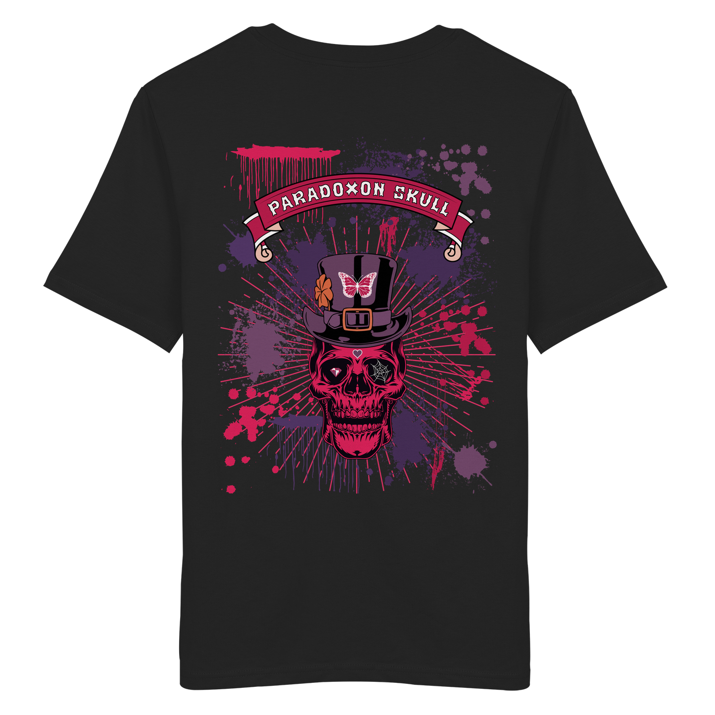 Violett Paradoxon Skull  - Organic Shirt