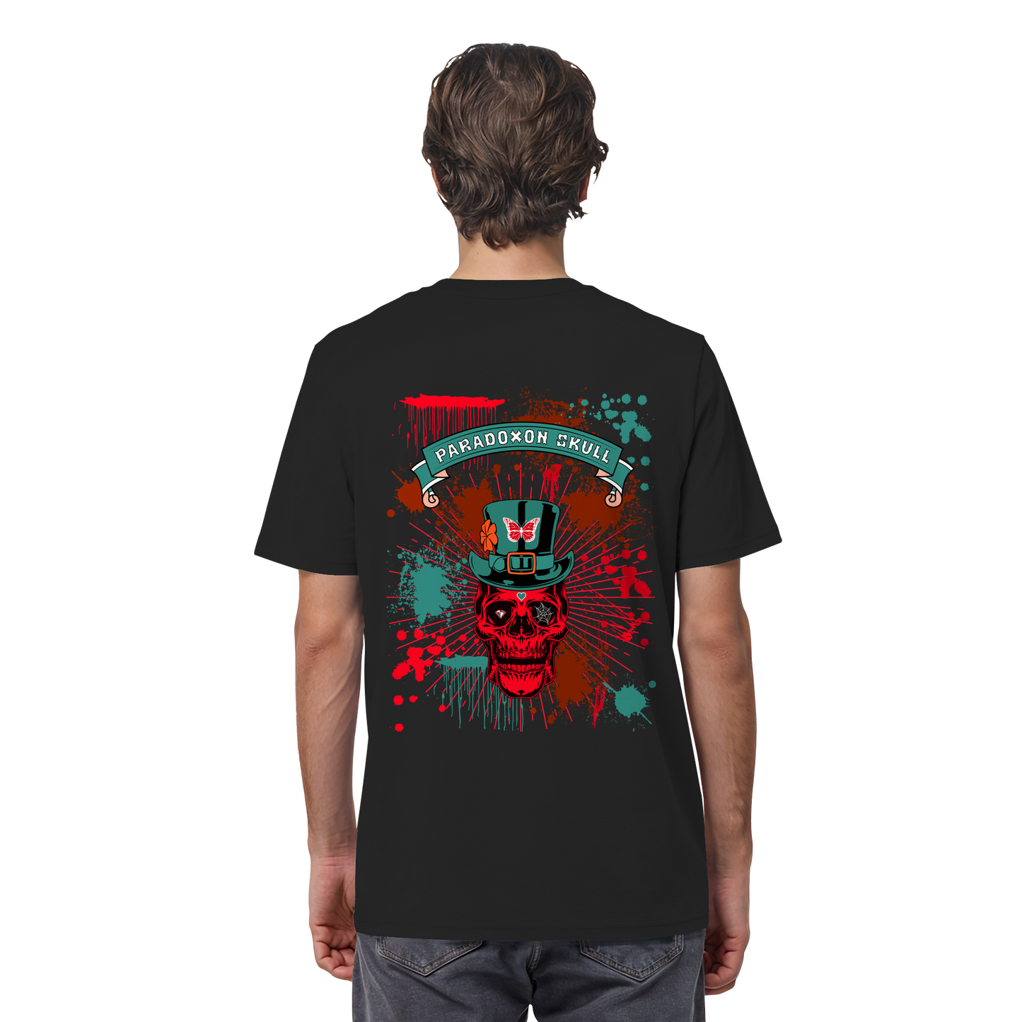 Turquoise Paradoxon Skull   - Organic Shirt