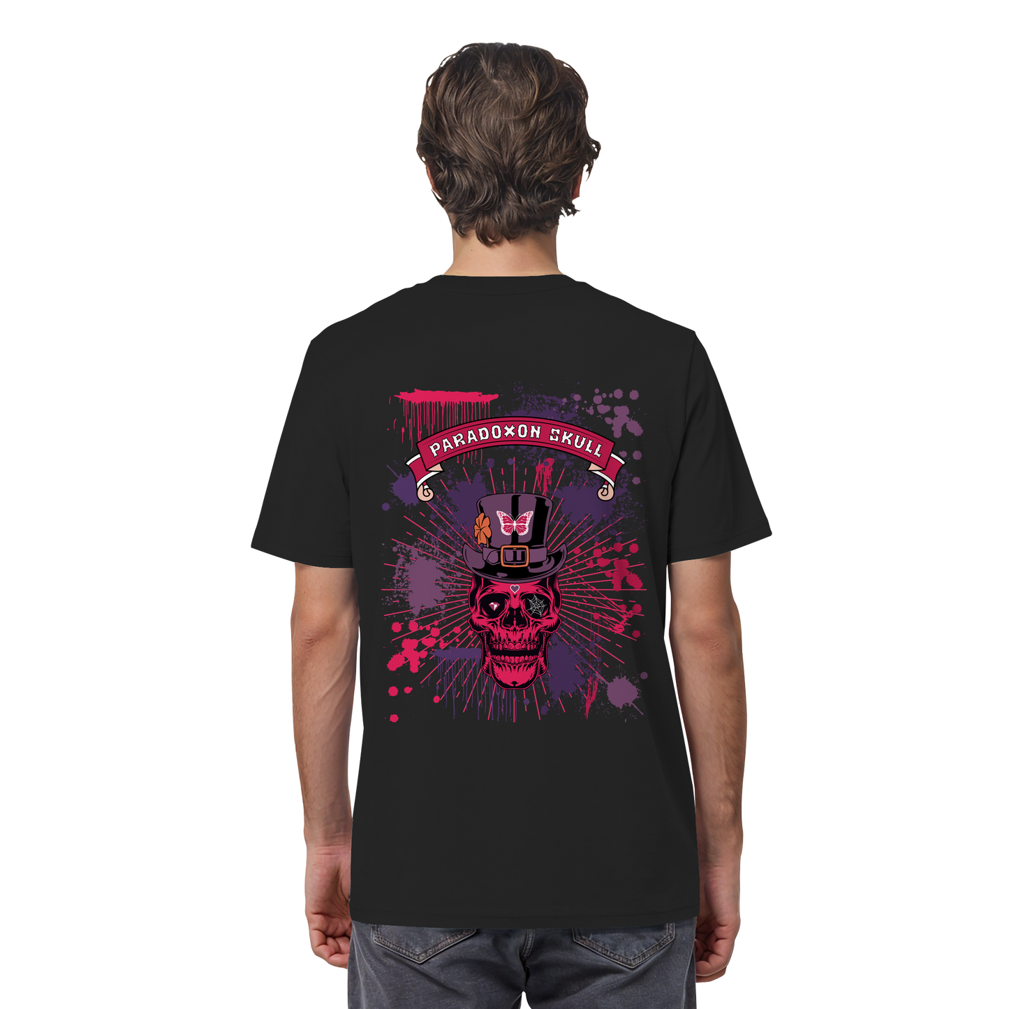 Violett Paradoxon Skull  - Organic Shirt