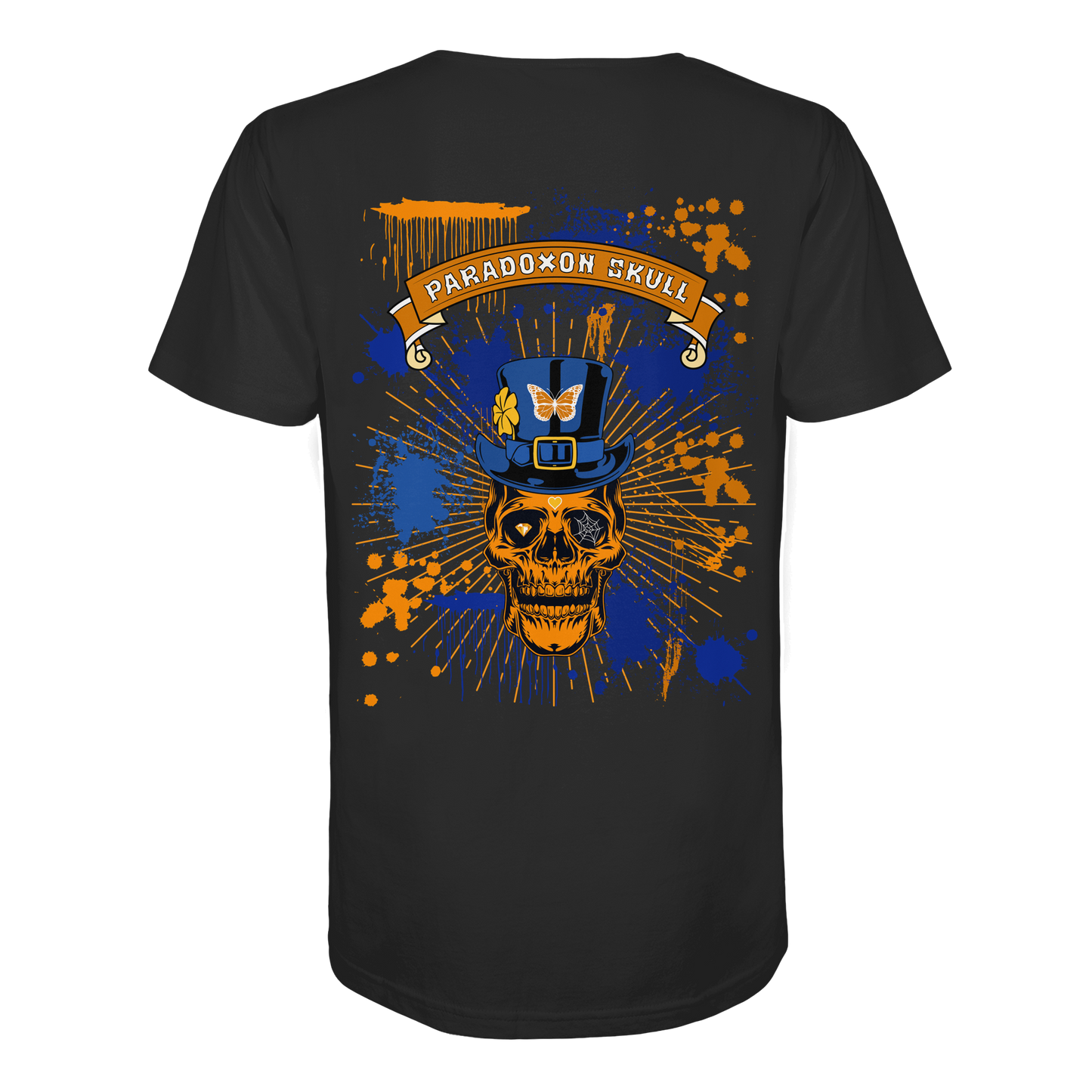Orange Paradoxon Skull  - Organic Shirt