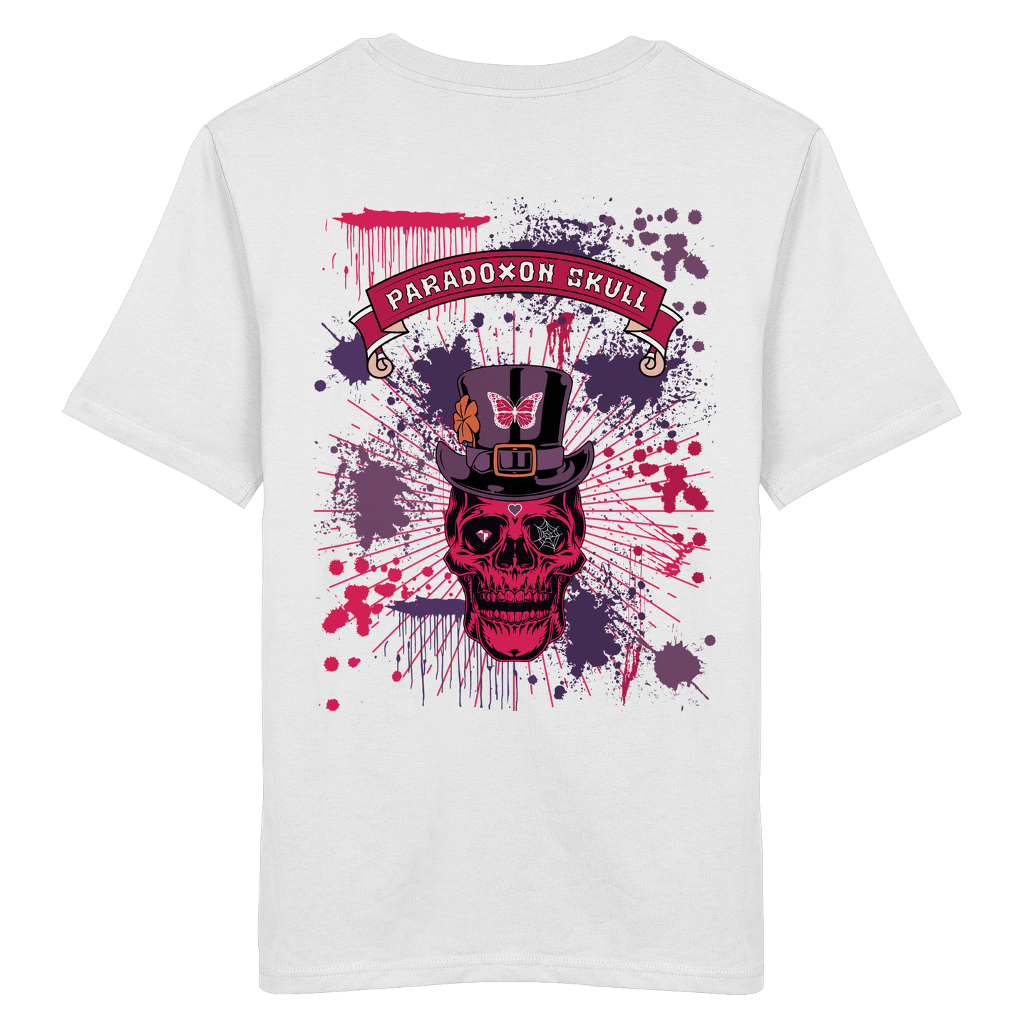 Violett Paradoxon Skull  - Organic Shirt