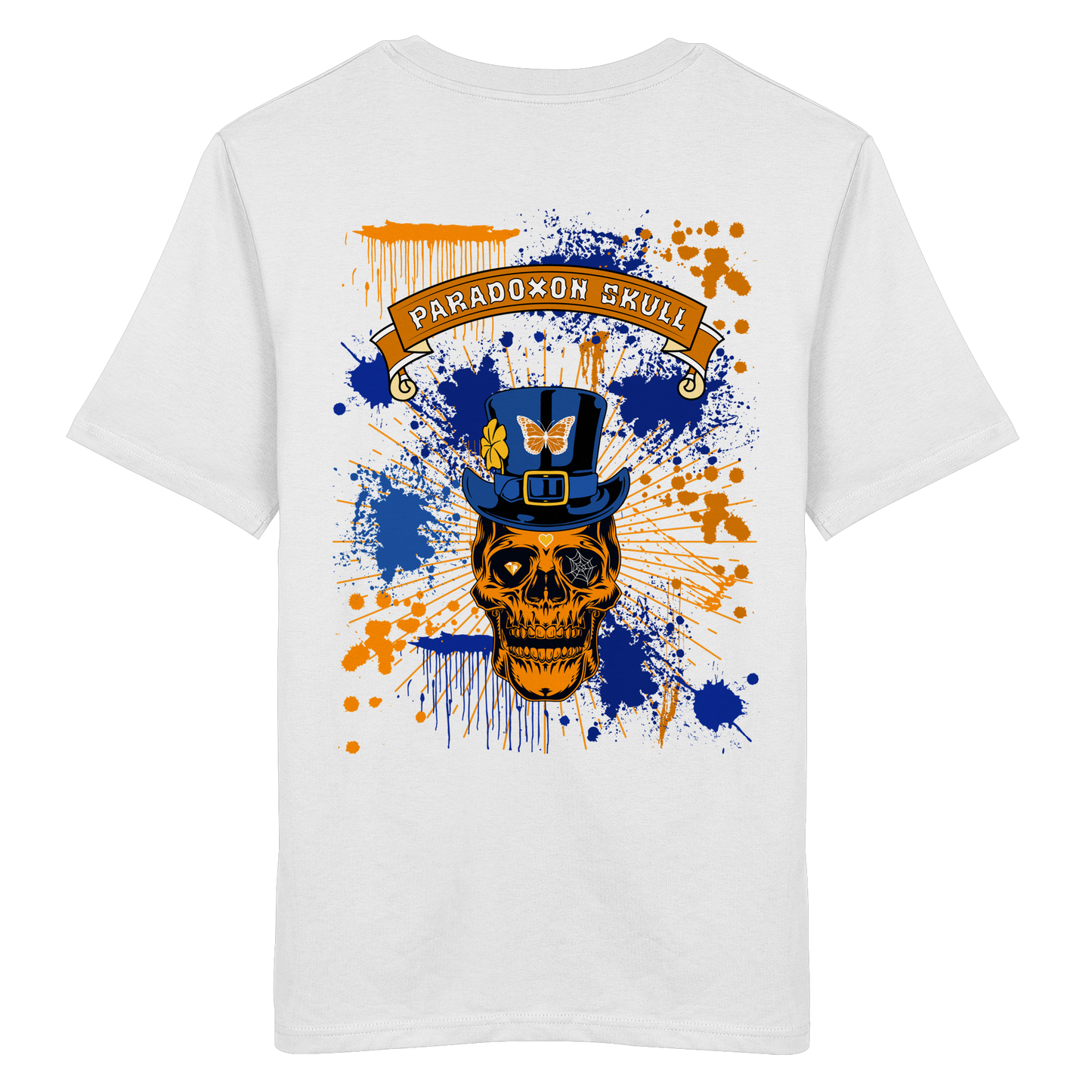 Orange Paradoxon Skull  - Organic Shirt