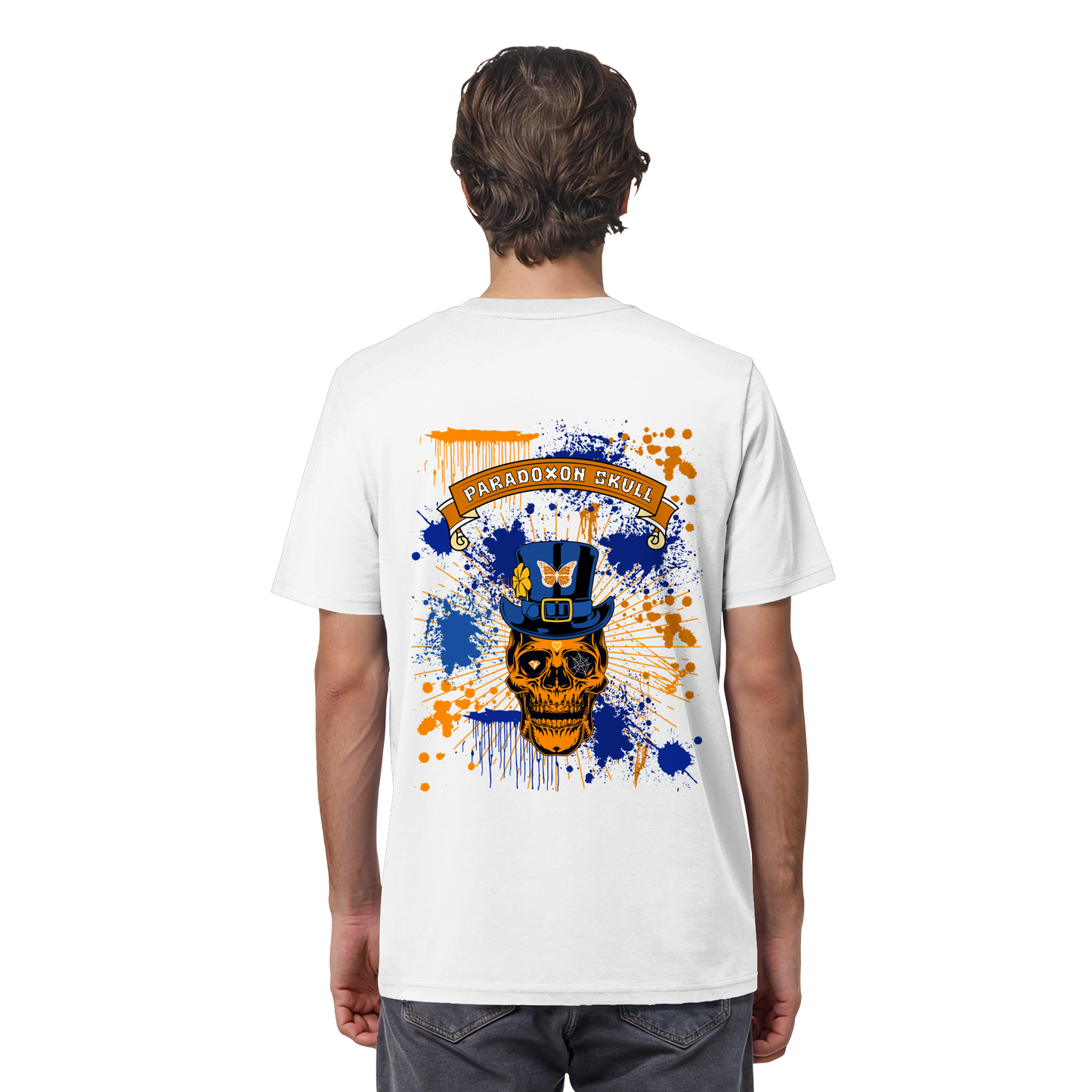 Orange Paradox Skull / T-Shirt