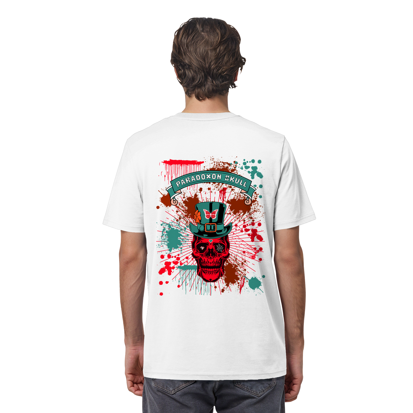 Turquoise Paradoxon Skull   - Organic Shirt