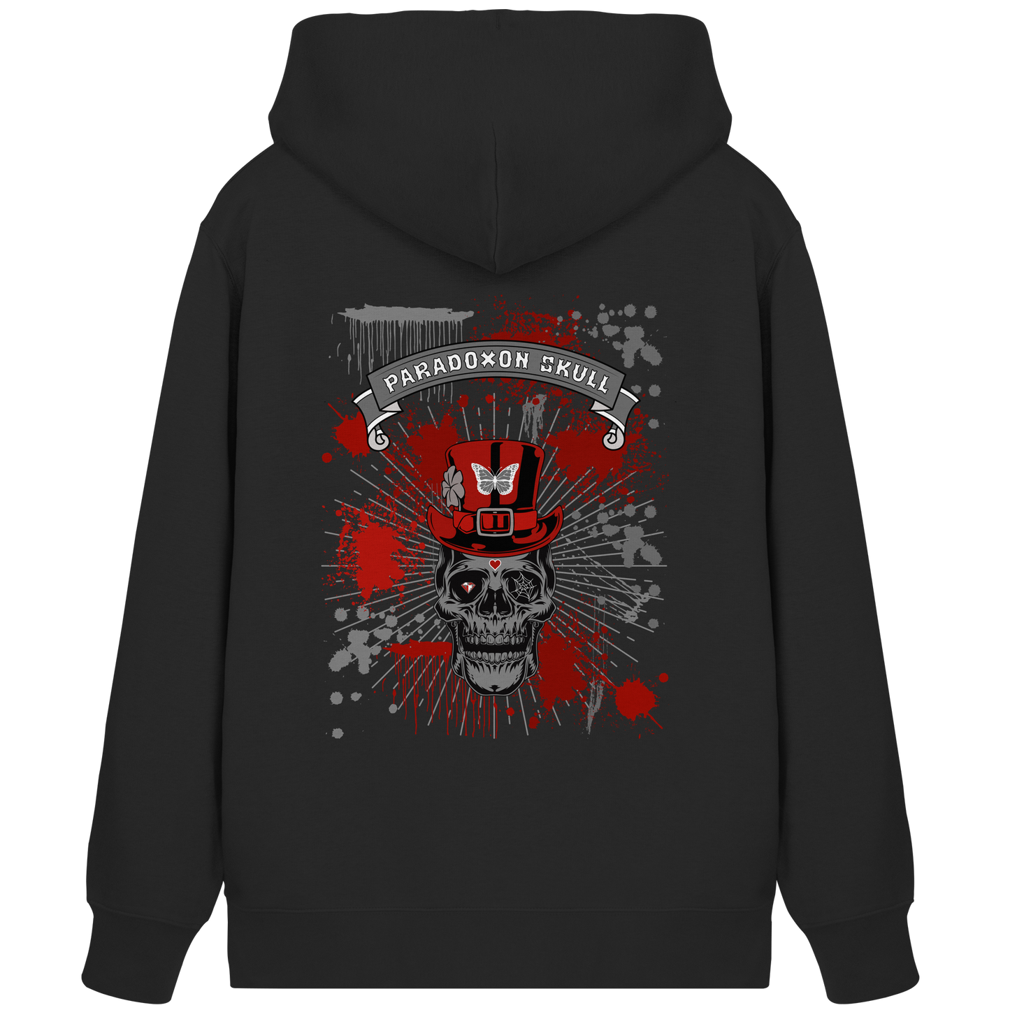 Red Paradoxon Skull  - Organic Zipper