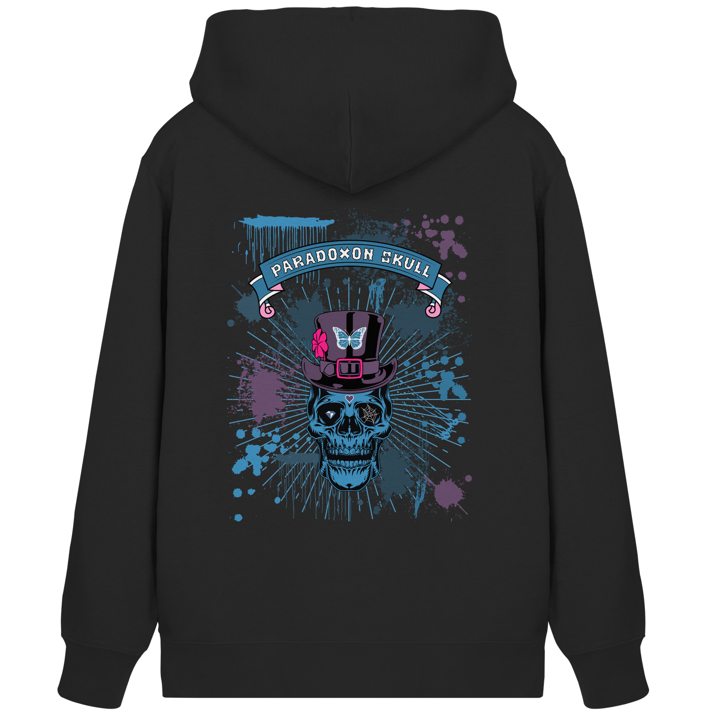 Blue Paradoxon Skull  - Organic Zipper