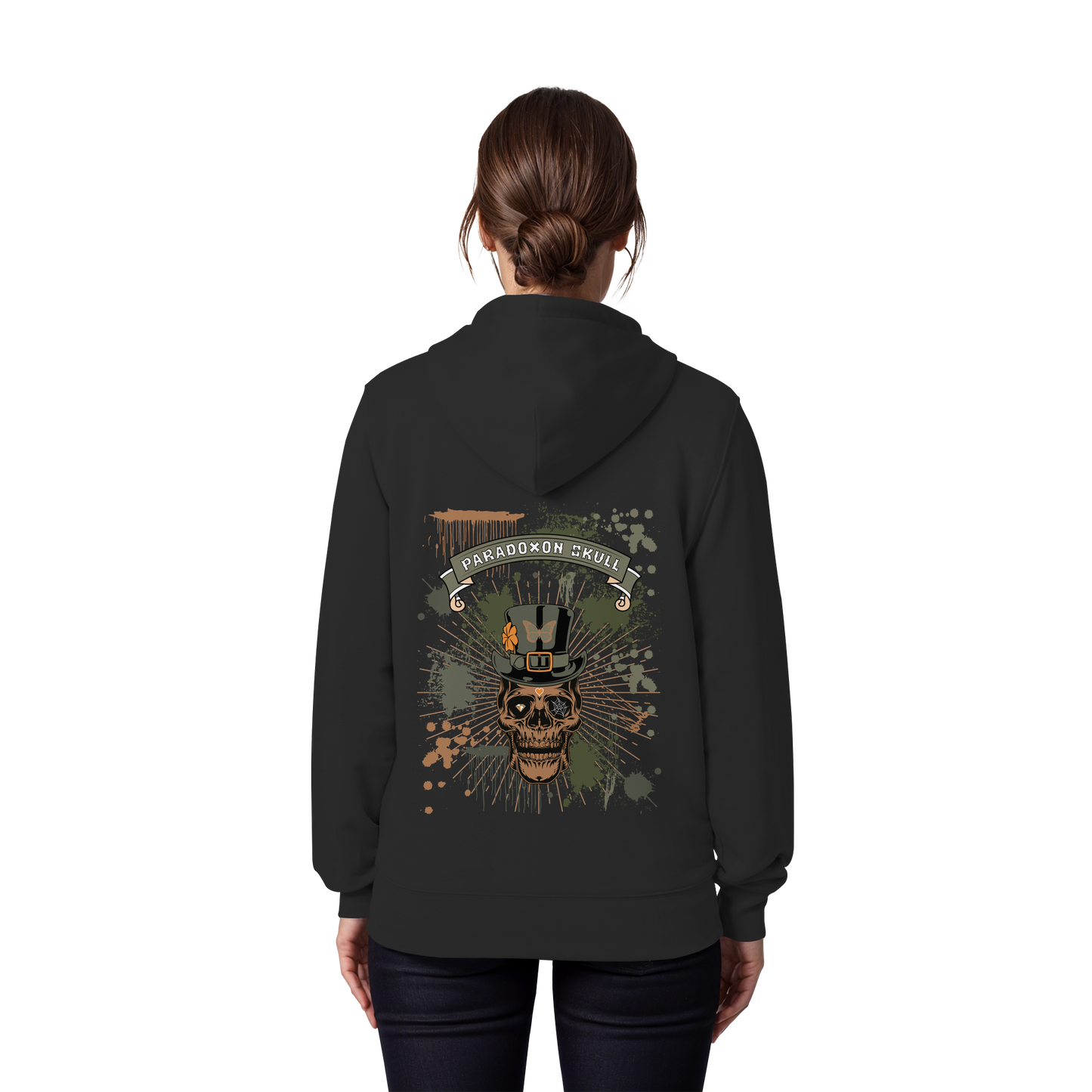 Green Paradoxon Skull  - Organic Zipper