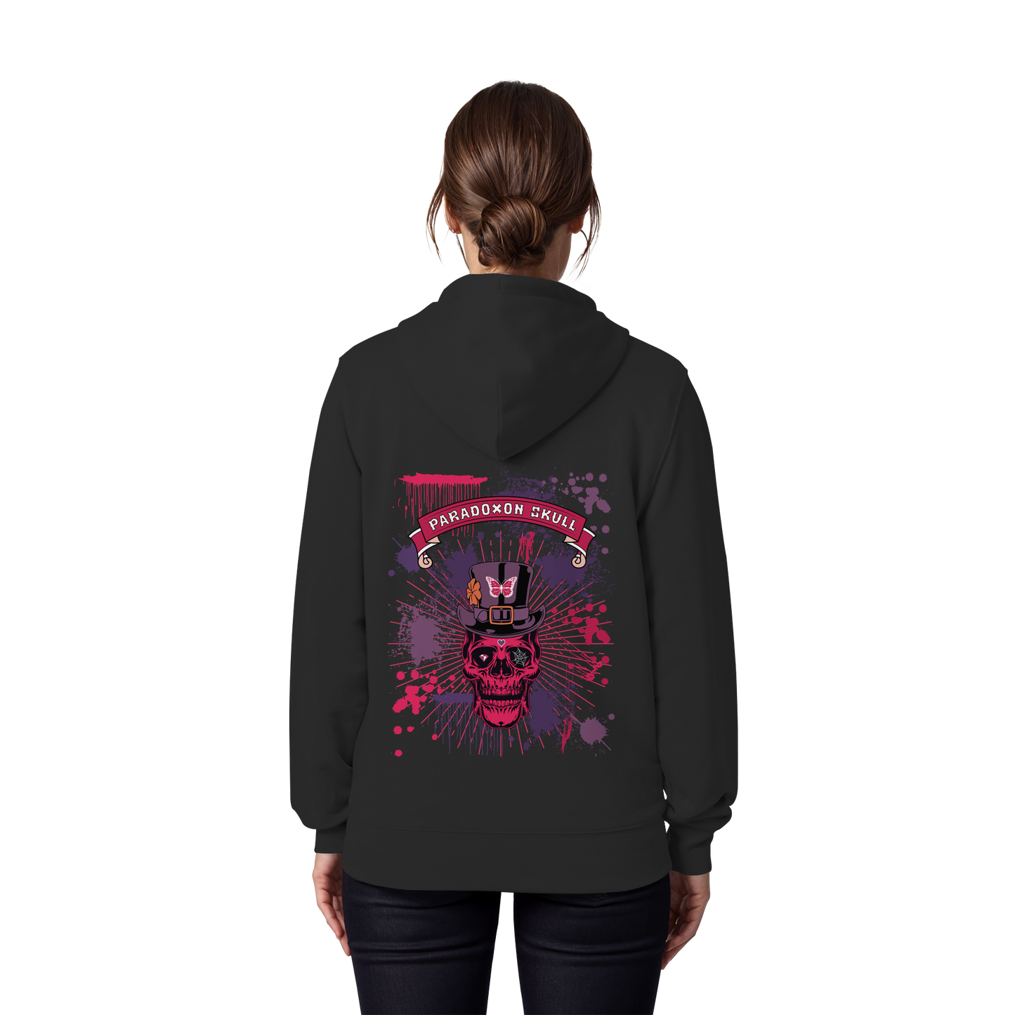 Violett Paradoxon Skull  - Organic Zipper