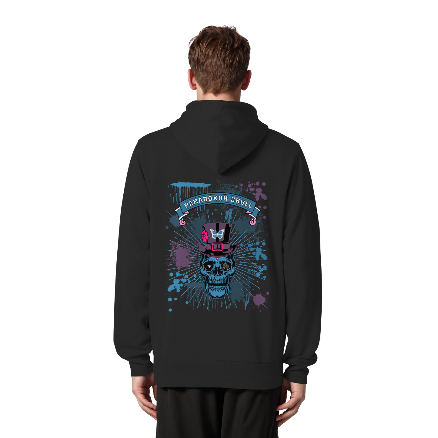 Blue Paradoxon Skull  - Organic Zipper